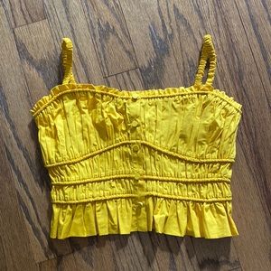NWOT XS Jcrew cropped yellow tank